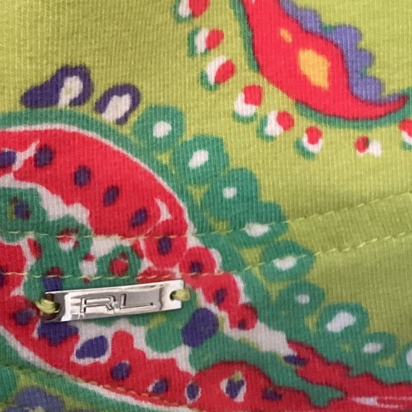 Ralph Lauren Polo Golf Half Zip Pullover Paisley Print French Terry Bright Color - Picture 2 of 11